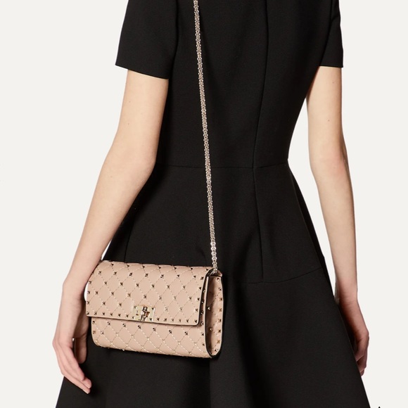 Valentino Rockstud SPIKE LEATHER CROSSBODY CLUTCH BAG - Picture 2 of 9